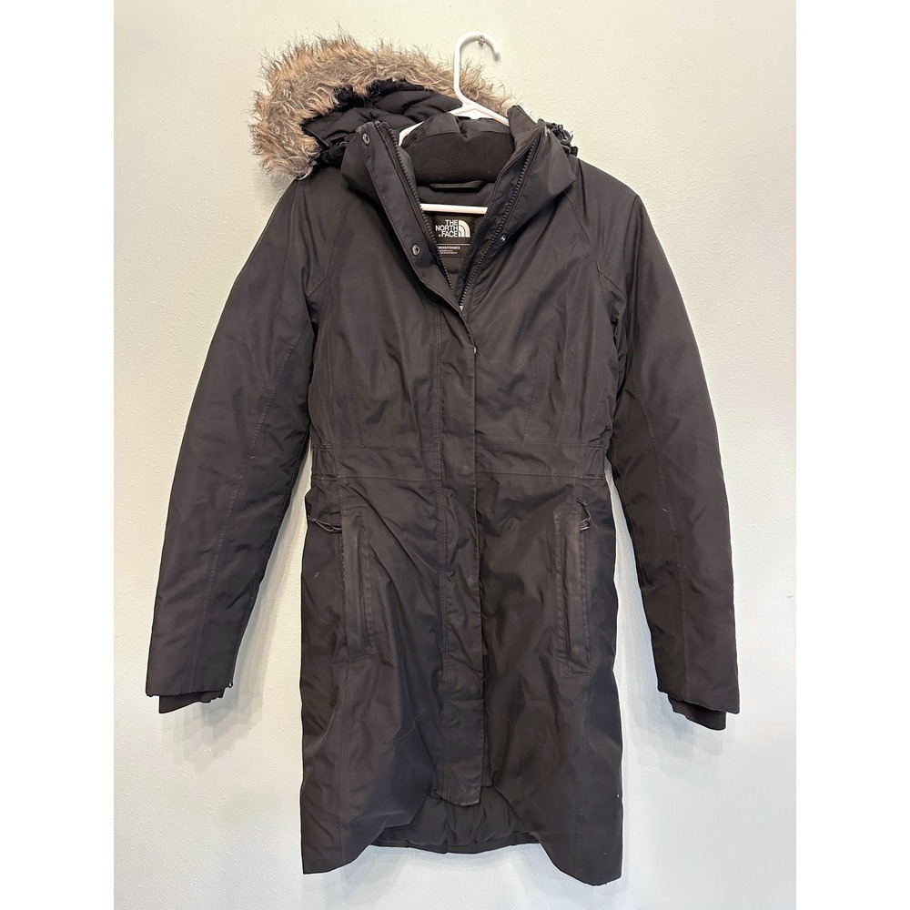 The North Face Arctic Parka Black 550 Down DryVent Hooded Jacket Women Small